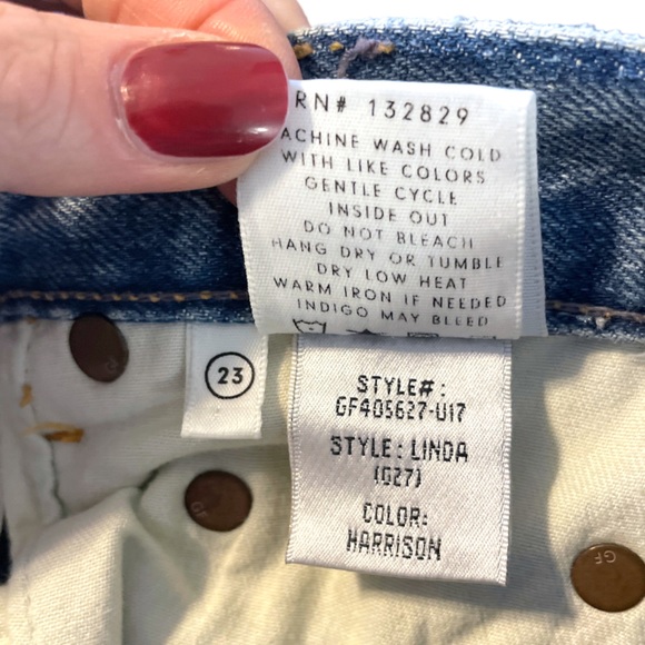 GRLFRND Linda High-Rise Pop Crop Jeans in Harrison, Size 23 - Picture 8 of 8